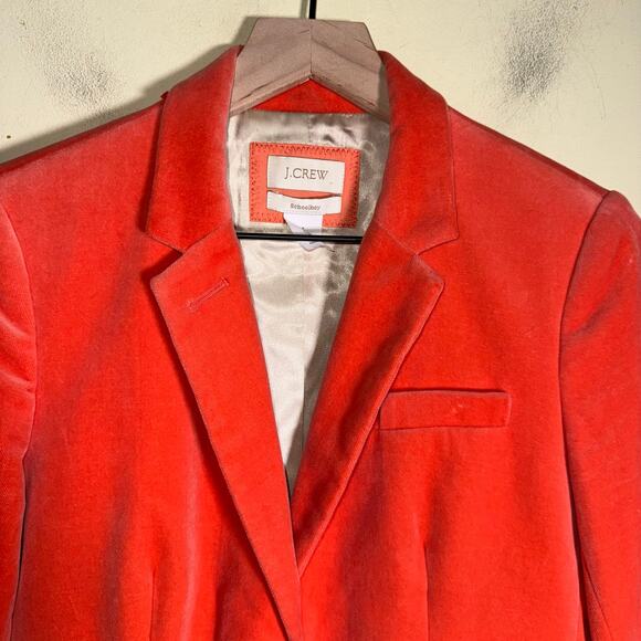 J.CREW Schoolboy coral velvet special occasion party office wear blazer 6 - Picture 7 of 7